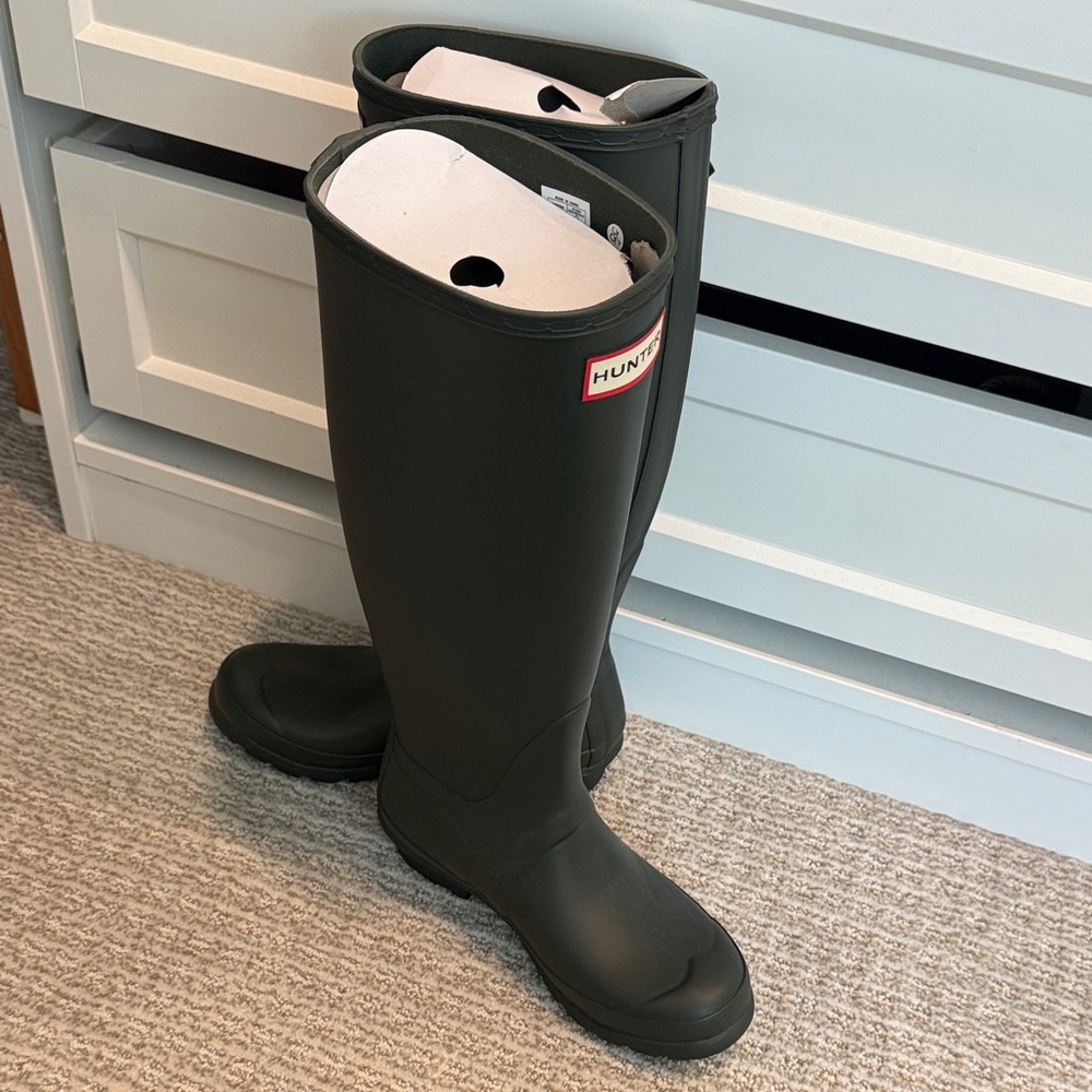 Hunter Dark Green Waterproof Boots